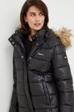 Κοντά μπουφάν Μπουφάν Pepe Jeans μαύρο