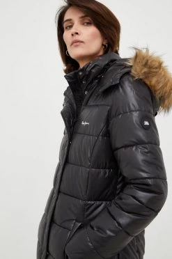 Μακριά μπουφάν Μπουφάν Pepe Jeans μαύρο