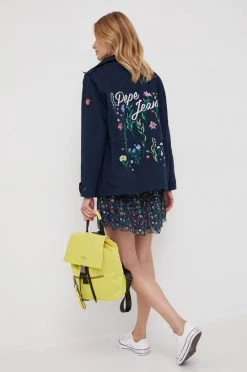 Κοντά μπουφάν Μπουφάν Pepe Jeans ναυτικό μπλε