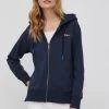 Με φερμουάρ Βαμβακερή μπλούζα Pepe Jeans Calista Zipper χρώμα: ναυτικό μπλε,