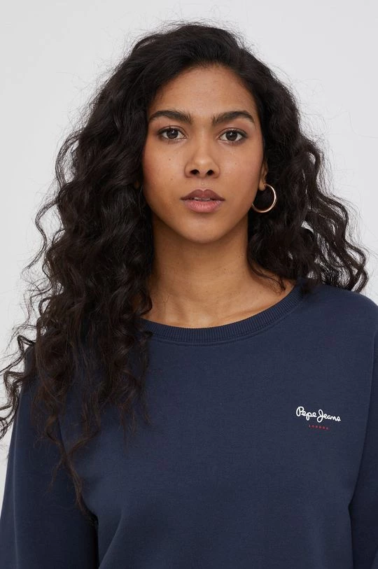 Χωρίς φερμουάρ Pepe Jeans - Βαμβακερή μπλούζα Calista σκούρο μπλε 6 Χωρίς φερμουάρ Pepe Jeans - Βαμβακερή μπλούζα Calista σκούρο μπλε - Image 4