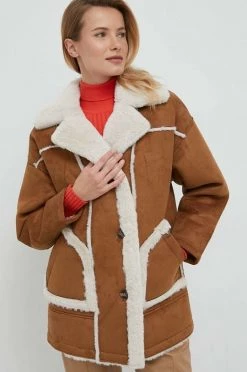 Μακριά μπουφάν Μπουφάν Pepe Jeans Althea καφέ