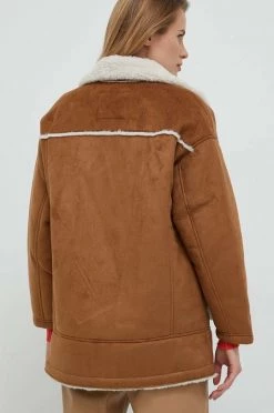 Μακριά μπουφάν Μπουφάν Pepe Jeans Althea καφέ -Pepe Jeans Sales Store unnamed file 3971