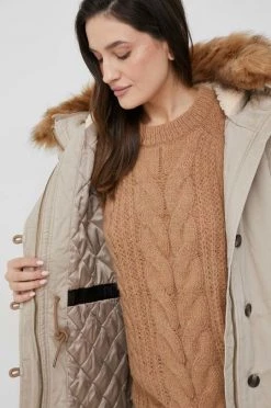 Μακριά μπουφάν Μπουφάν Pepe Jeans Aria μπεζ -Pepe Jeans Sales Store unnamed file 3992