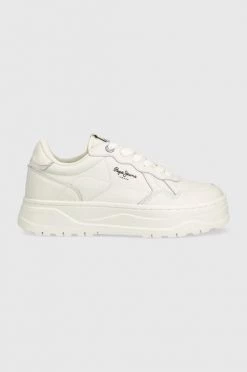 Sneakers Δερμάτινα αθλητικά παπούτσια Pepe Jeans Kore Britt W άσπρο
