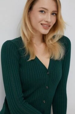 Με φερμουάρ Πλεκτή ζακέτα Pepe Jeans Babu πράσινο