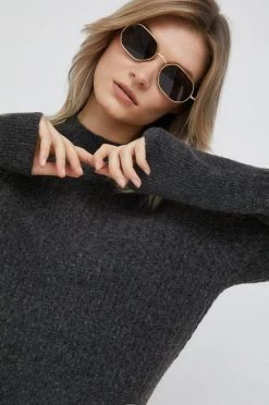 Χωρίς φερμουάρ Πουλόβερ με προσθήκη μαλλιού Pepe Jeans Bitrix χρώμα: γκρι