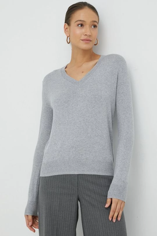 Χωρίς φερμουάρ Πουλόβερ με προσθήκη μαλλιού Pepe Jeans Bree χρώμα: γκρι 3 Χωρίς φερμουάρ Πουλόβερ με προσθήκη μαλλιού Pepe Jeans Bree χρώμα: γκρι