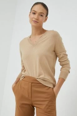 Χωρίς φερμουάρ Πουλόβερ με προσθήκη μαλλιού Pepe Jeans Bree χρώμα: καφέ