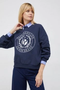 Χωρίς φερμουάρ Μπλούζα Pepe Jeans ναυτικό μπλε,