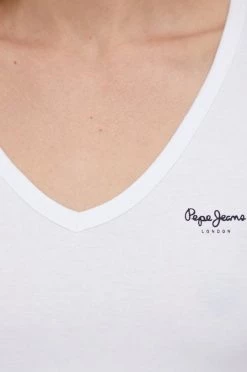 Κοντομάνικο Βαμβακερό μπλουζάκι Pepe Jeans άσπρο -Pepe Jeans Sales Store unnamed file 4274