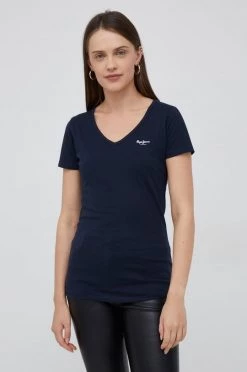 Κοντομάνικο Βαμβακερό μπλουζάκι Pepe Jeans ναυτικό μπλε -Pepe Jeans Sales Store unnamed file 4277