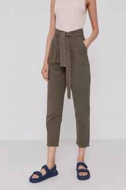 Υφασμάτινα Παντελόνι Pepe Jeans χρώμα: πράσινο