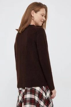 Χωρίς φερμουάρ Πουλόβερ με προσθήκη μαλλιού Pepe Jeans χρώμα: καφέ -Pepe Jeans Sales Store unnamed file 4297