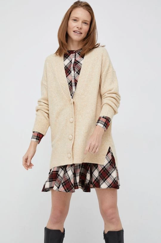 Με φερμουάρ Ζακέτα από μίγμα μαλλιού Pepe Jeans μπεζ 3 Με φερμουάρ Ζακέτα από μίγμα μαλλιού Pepe Jeans μπεζ