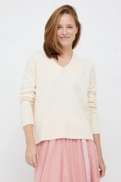 Χωρίς φερμουάρ Πουλόβερ με προσθήκη μαλλιού Pepe Jeans χρώμα: μπεζ,