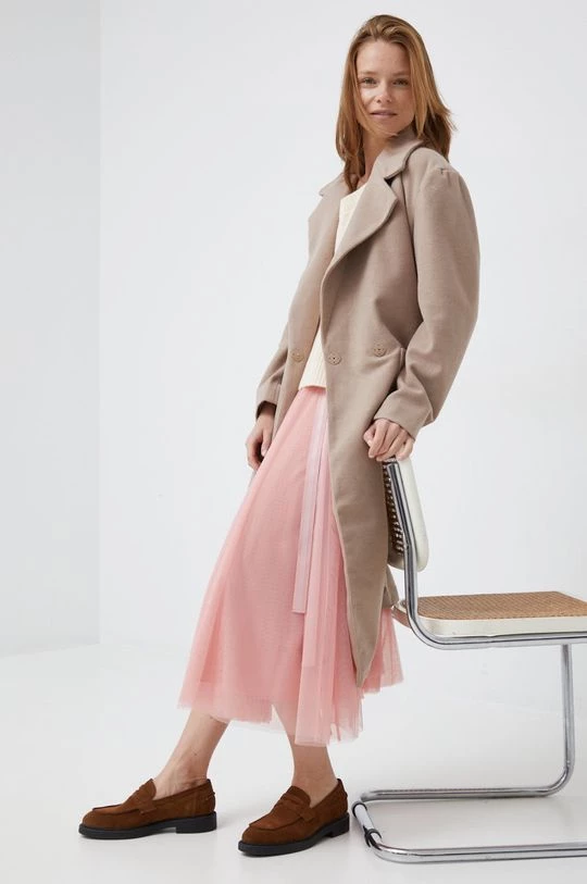 Χωρίς φερμουάρ Πουλόβερ με προσθήκη μαλλιού Pepe Jeans χρώμα: μπεζ, 4 Χωρίς φερμουάρ Πουλόβερ με προσθήκη μαλλιού Pepe Jeans χρώμα: μπεζ, - Image 2