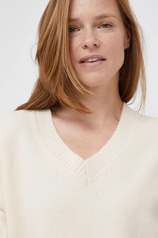 Χωρίς φερμουάρ Πουλόβερ με προσθήκη μαλλιού Pepe Jeans χρώμα: μπεζ, 6 Χωρίς φερμουάρ Πουλόβερ με προσθήκη μαλλιού Pepe Jeans χρώμα: μπεζ, - Image 4