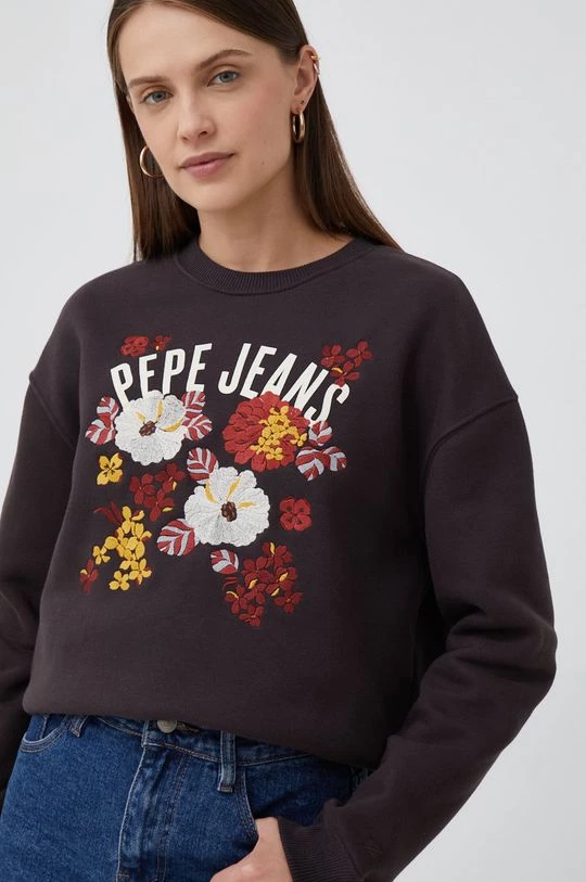 Χωρίς φερμουάρ Μπλούζα Pepe Jeans καφέ, 3 Χωρίς φερμουάρ Μπλούζα Pepe Jeans καφέ,