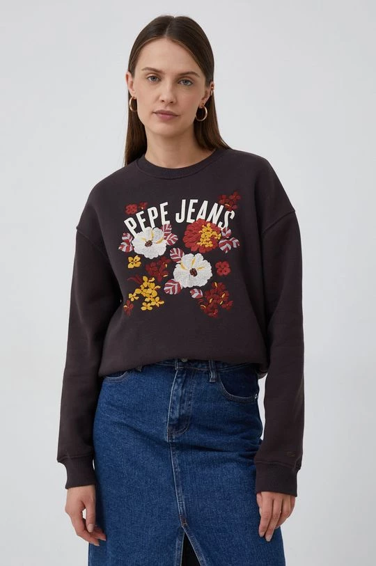 Χωρίς φερμουάρ Μπλούζα Pepe Jeans καφέ, 6 Χωρίς φερμουάρ Μπλούζα Pepe Jeans καφέ, - Image 4