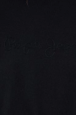 Χωρίς φερμουάρ Πουλόβερ με προσθήκη μαλλιού Pepe Jeans χρώμα: μαύρο -Pepe Jeans Sales Store unnamed file 4460