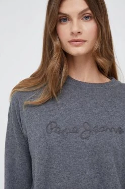 Χωρίς φερμουάρ Πουλόβερ με προσθήκη μαλλιού Pepe Jeans χρώμα: γκρι -Pepe Jeans Sales Store unnamed file 4469