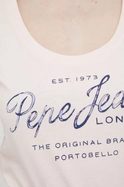 Κοντομάνικο Βαμβακερό μπλουζάκι Pepe Jeans Baia ροζ -Pepe Jeans Sales Store unnamed file 45