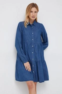 Φορέματα Βαμβακερό φόρεμα Pepe Jeans μπλε -Pepe Jeans Sales Store unnamed file 4571