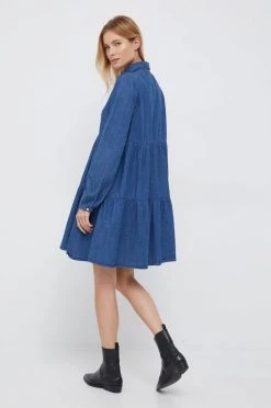 Φορέματα Βαμβακερό φόρεμα Pepe Jeans μπλε -Pepe Jeans Sales Store unnamed file 4572