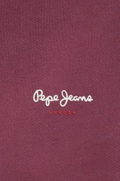 Χωρίς φερμουάρ Βαμβακερή μπλούζα Pepe Jeans χρώμα: μοβ -Pepe Jeans Sales Store unnamed file 4653