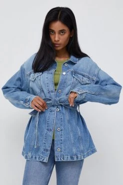 Κοντά μπουφάν Τζιν μπουφάν Pepe Jeans μπλε