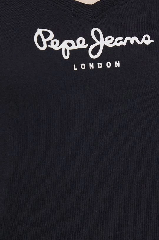 Κοντομάνικο Βαμβακερό μπλουζάκι Pepe Jeans μαύρο 7 Κοντομάνικο Βαμβακερό μπλουζάκι Pepe Jeans μαύρο - Image 5