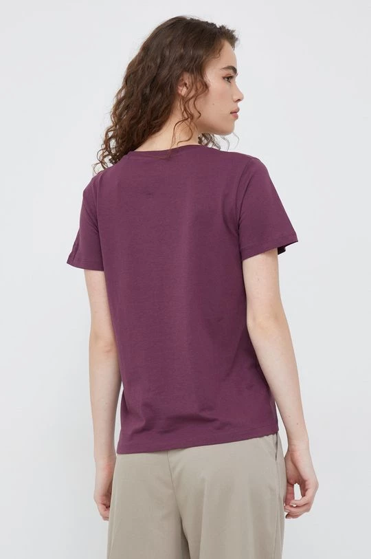 Κοντομάνικο Βαμβακερό μπλουζάκι Pepe Jeans μοβ 5 Κοντομάνικο Βαμβακερό μπλουζάκι Pepe Jeans μοβ - Image 3