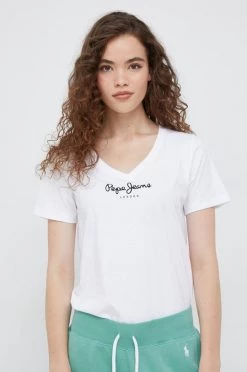 Κοντομάνικο Βαμβακερό μπλουζάκι Pepe Jeans άσπρο -Pepe Jeans Sales Store unnamed file 4727