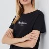 Κοντομάνικο Βαμβακερό μπλουζάκι Pepe Jeans μαύρο -Pepe Jeans Sales Store unnamed file 4729