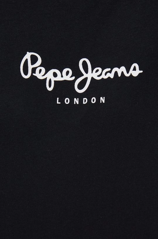 Κοντομάνικο Βαμβακερό μπλουζάκι Pepe Jeans μαύρο 6 Κοντομάνικο Βαμβακερό μπλουζάκι Pepe Jeans μαύρο - Image 4