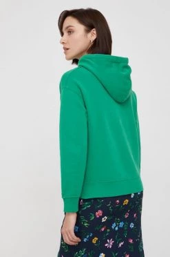 Χωρίς φερμουάρ Βαμβακερή μπλούζα Pepe Jeans χρώμα: πράσινο -Pepe Jeans Sales Store unnamed file 4819