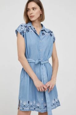 Φορέματα Φόρεμα Pepe Jeans Rio μπλε -Pepe Jeans Sales Store unnamed file 4889