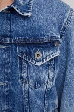 Κοντά μπουφάν Pepe Jeans - Τζιν μπουφάν Rose σκούρο μπλε -Pepe Jeans Sales Store unnamed file 5067