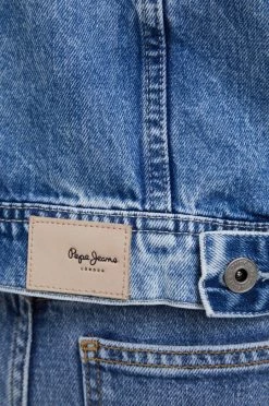 Κοντά μπουφάν Pepe Jeans - Τζιν μπουφάν Rose σκούρο μπλε -Pepe Jeans Sales Store unnamed file 5068
