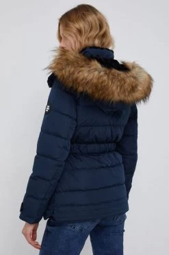 Μακριά μπουφάν Μπουφάν με επένδυση από πούπουλα Pepe Jeans FRIDA χρώμα: ναυτικό μπλε -Pepe Jeans Sales Store unnamed file 5101