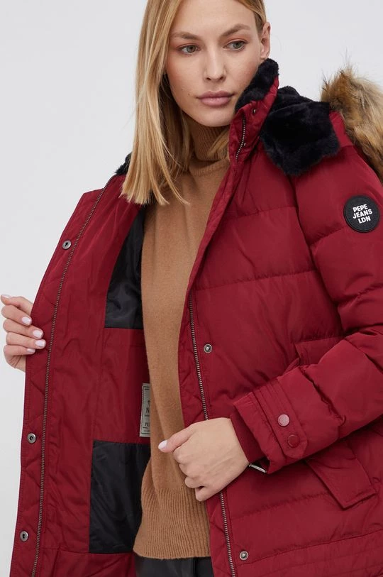Μακριά μπουφάν Μπουφάν με επένδυση από πούπουλα Pepe Jeans FRIDA χρώμα: κόκκινο 8 Μακριά μπουφάν Μπουφάν με επένδυση από πούπουλα Pepe Jeans FRIDA χρώμα: κόκκινο - Image 6
