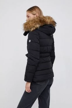 Μακριά μπουφάν Μπουφάν με επένδυση από πούπουλα Pepe Jeans FRIDA χρώμα: μαύρο -Pepe Jeans Sales Store unnamed file 5113