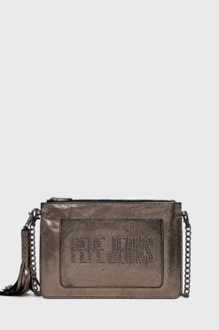 Τσάντες χειρός Δερμάτινη τσάντα συμπλέκτη Pepe Jeans χρυσαφί