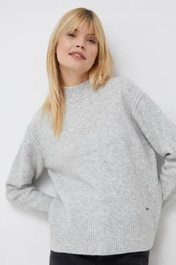 Χωρίς φερμουάρ Πουλόβερ με προσθήκη μαλλιού Pepe Jeans χρώμα: γκρι