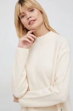 Χωρίς φερμουάρ Πουλόβερ με προσθήκη μαλλιού Pepe Jeans χρώμα: μπεζ