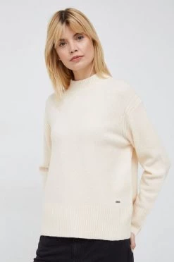 Χωρίς φερμουάρ Πουλόβερ με προσθήκη μαλλιού Pepe Jeans χρώμα: μπεζ -Pepe Jeans Sales Store unnamed file 5282