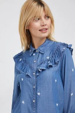 Πουκάμισα Πουκάμισο Pepe Jeans μπλε