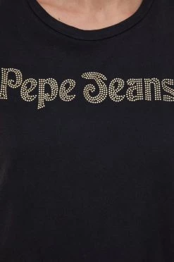 Κοντομάνικο Βαμβακερό μπλουζάκι Pepe Jeans μαύρο -Pepe Jeans Sales Store unnamed file 5311
