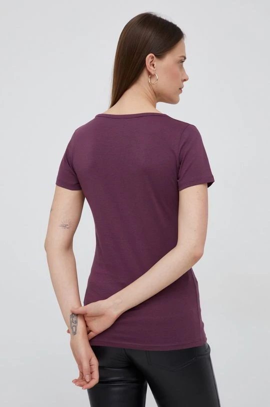 Κοντομάνικο Βαμβακερό μπλουζάκι Pepe Jeans μοβ 4 Κοντομάνικο Βαμβακερό μπλουζάκι Pepe Jeans μοβ - Image 2